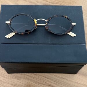 Dior brown and Gold Oval Glasses